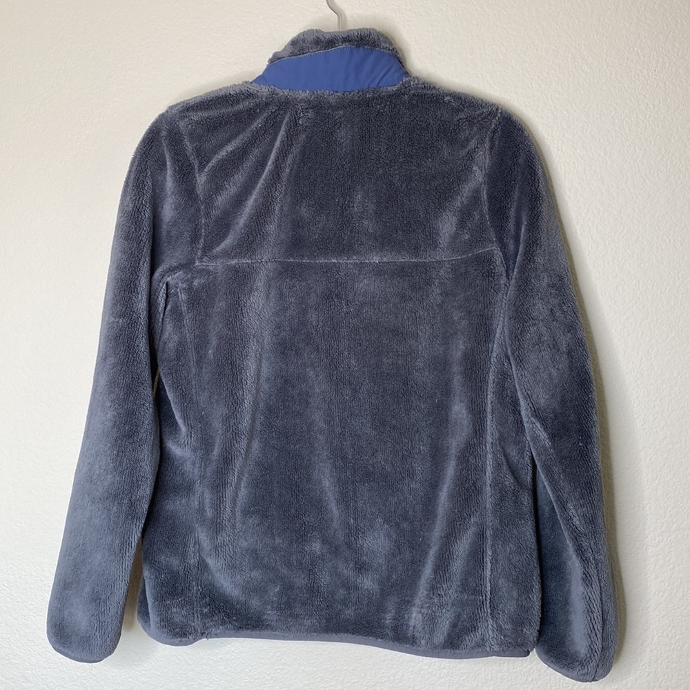 LL Bean hi-pile fleece pullover jacket women’s medium grey fuzzy EUC - Picture 6 of 6